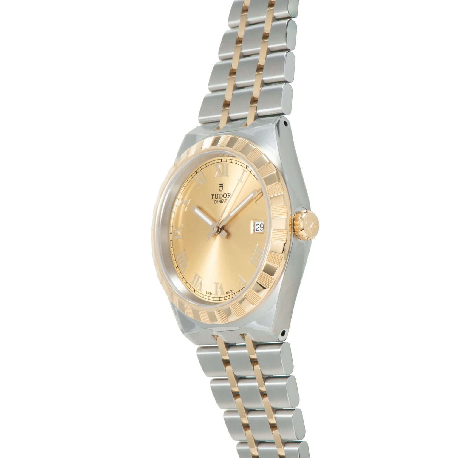 Royal | 38mm, Steel & Gold, Champagne Dial
