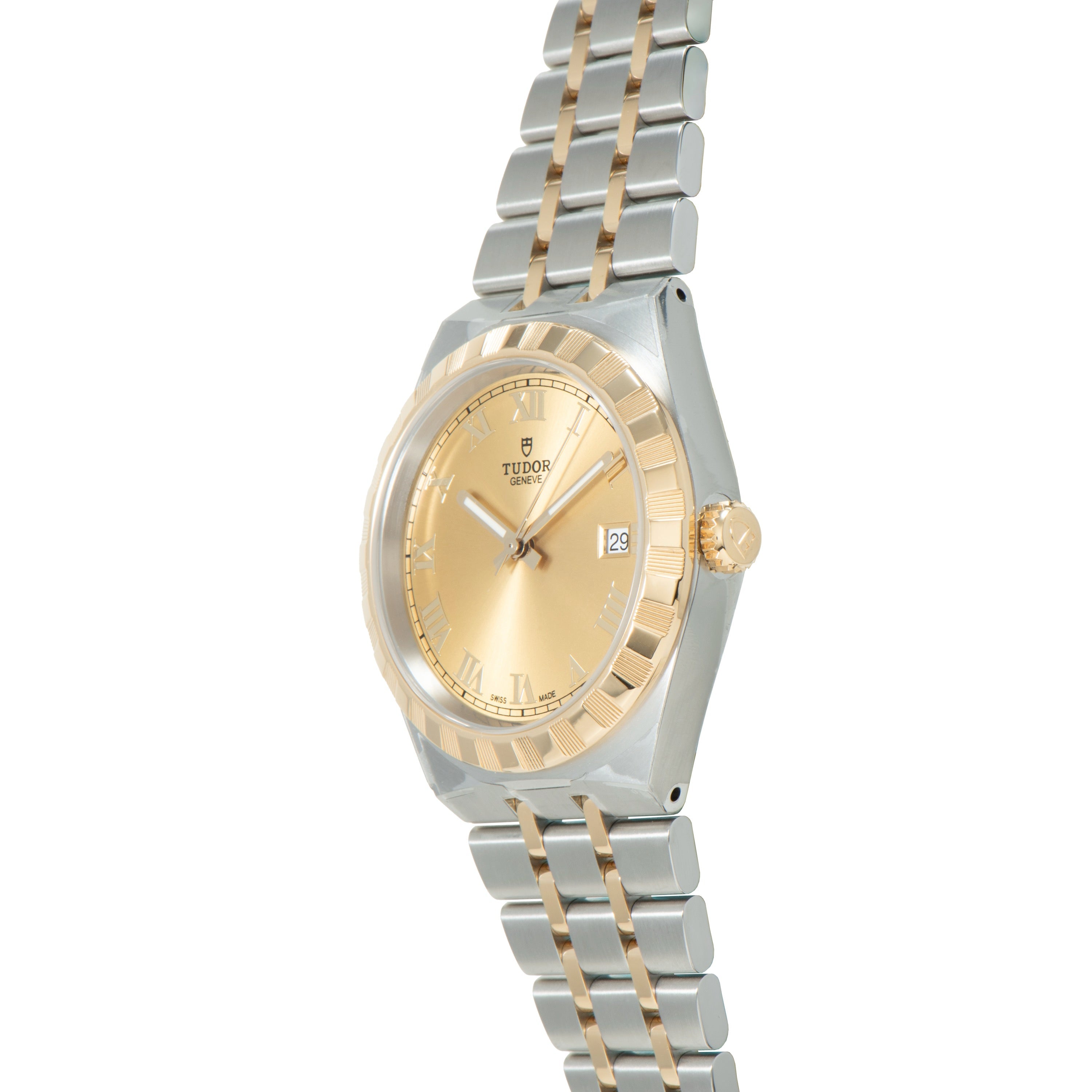 Royal | 38mm, Steel & Gold, Champagne Dial