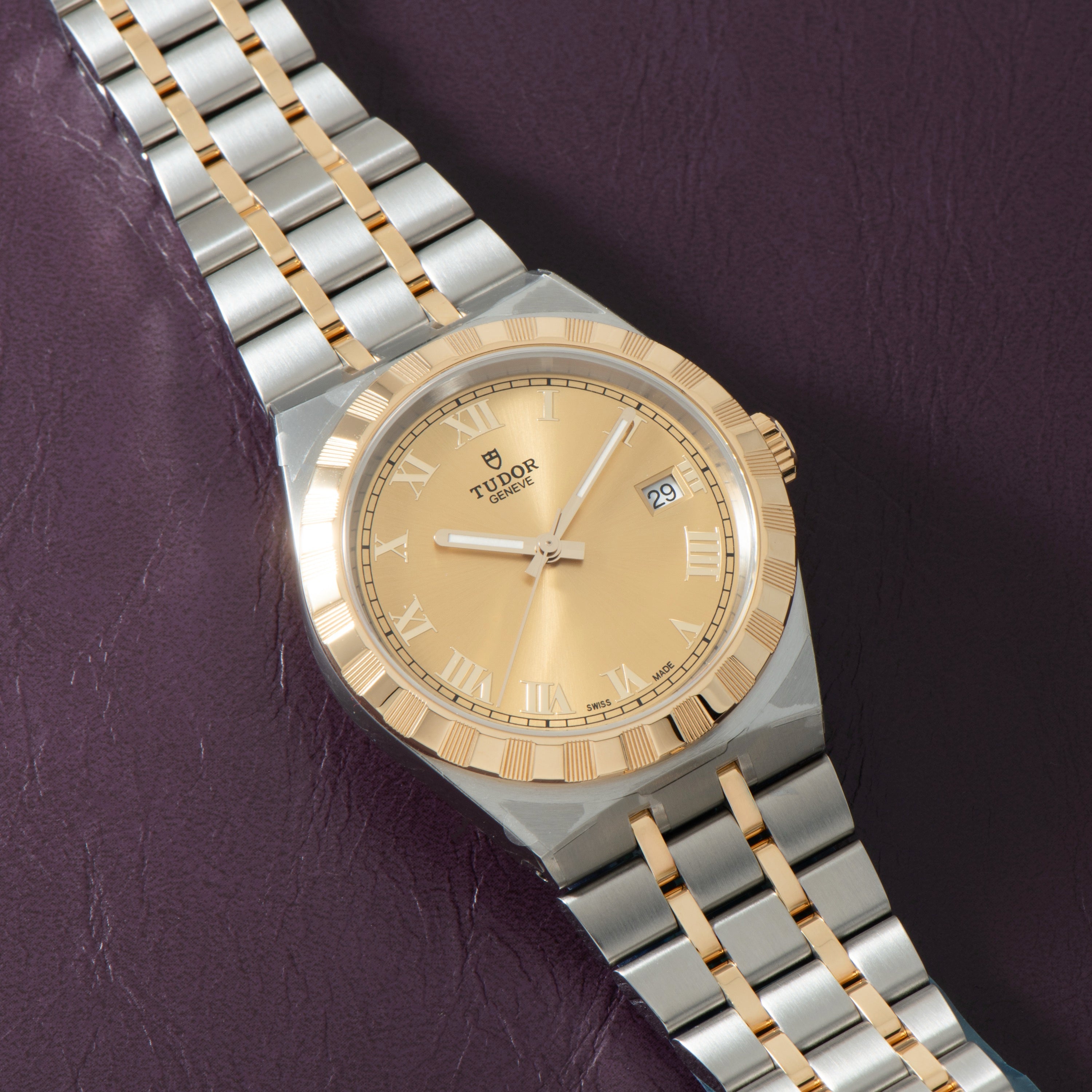 Royal | 38mm, Steel & Gold, Champagne Dial