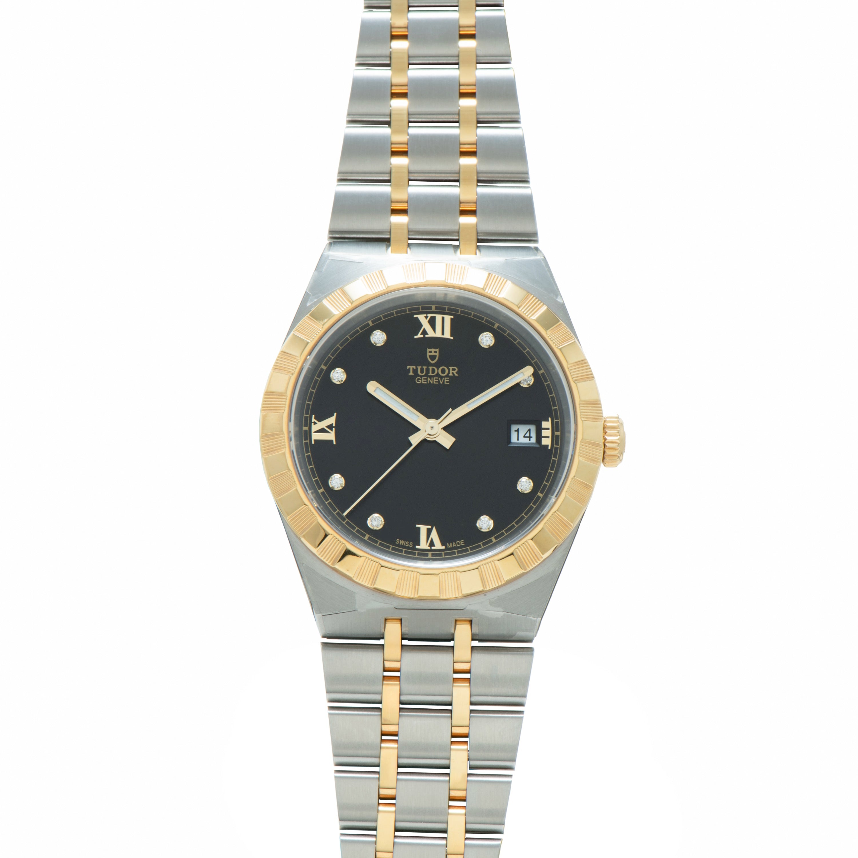 Royal | 38mm, Steel & Gold, Black Dial