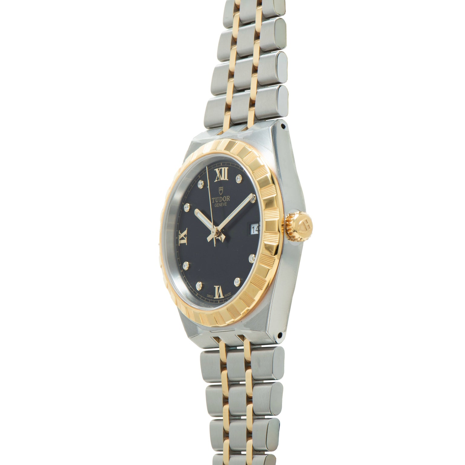 Royal | 38mm, Steel & Gold, Black Dial