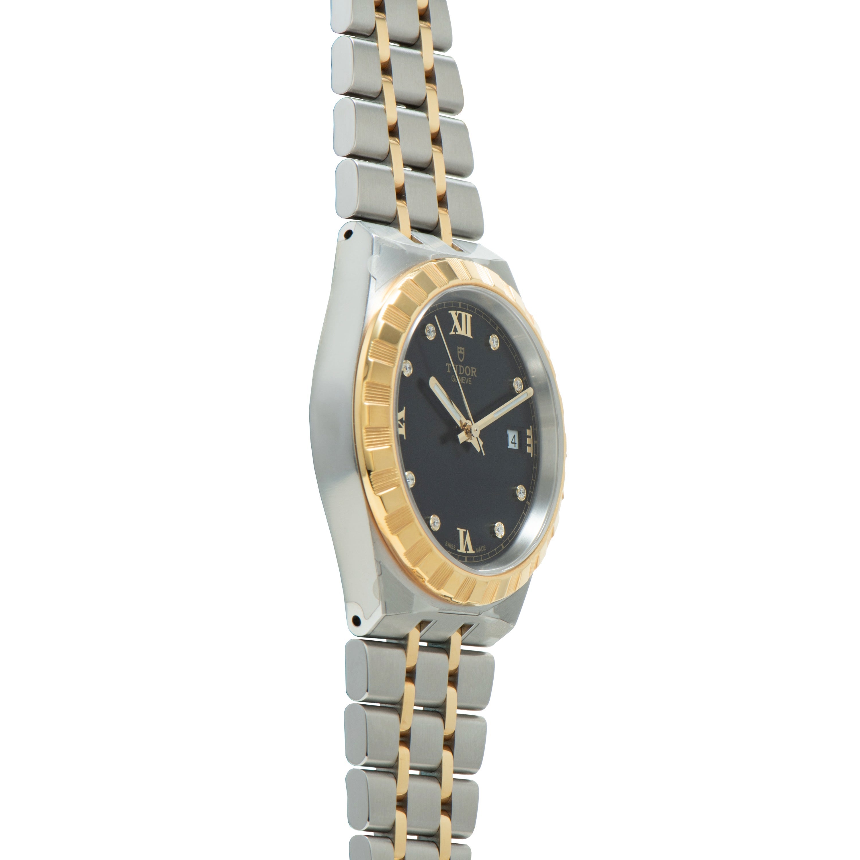 Royal | 38mm, Steel & Gold, Black Dial