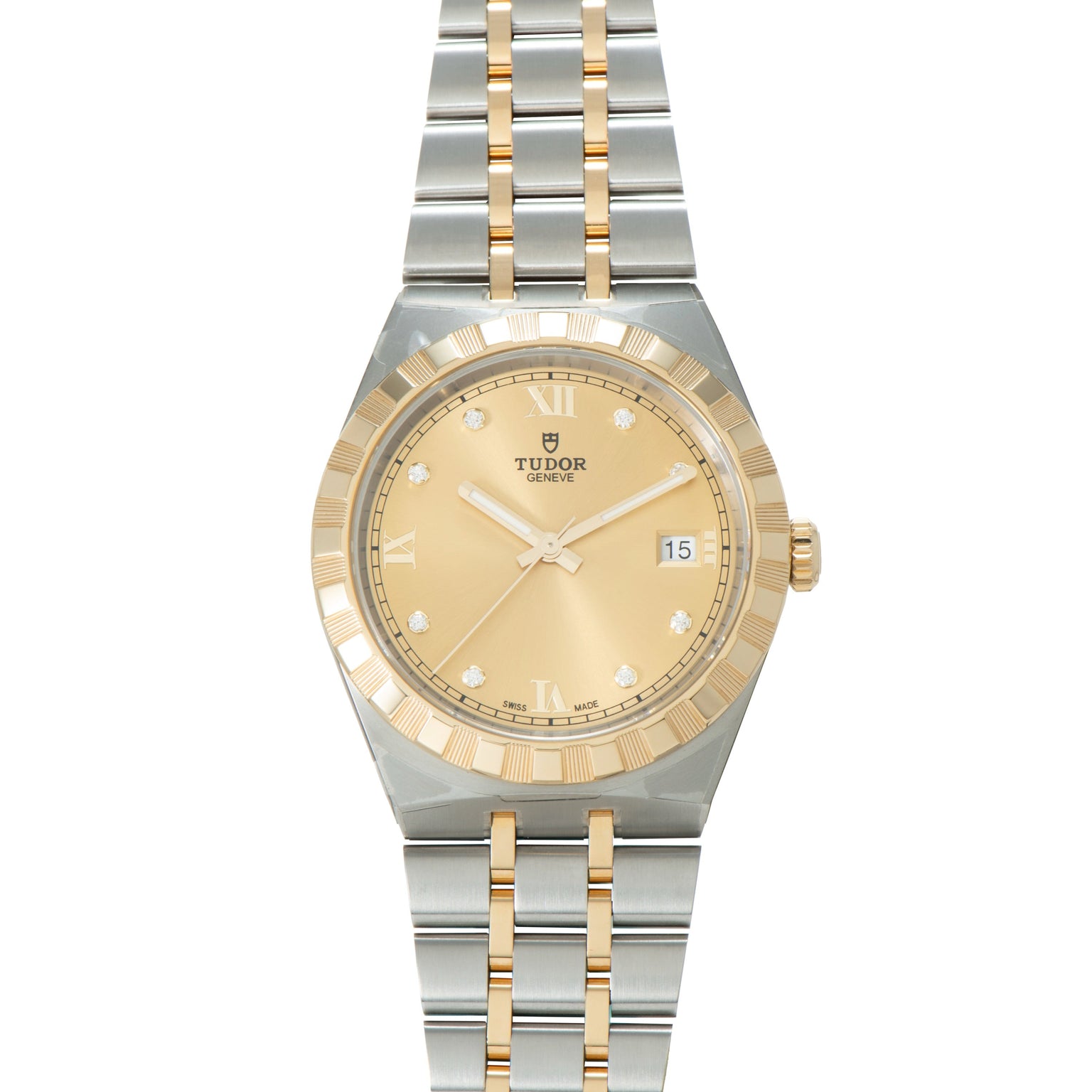 Royal | 38mm, Steel & Gold, Champagne Dial