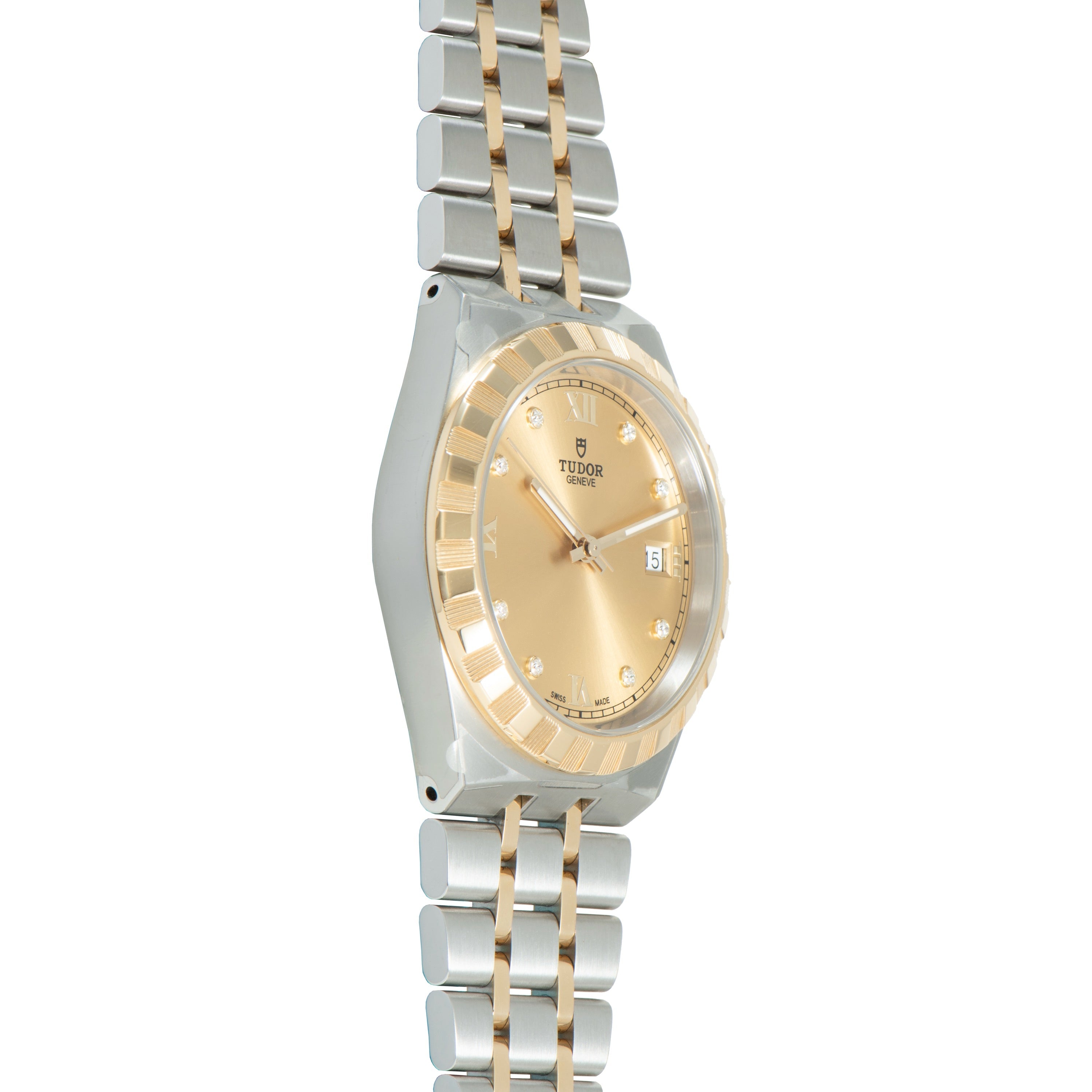 Royal | 38mm, Steel & Gold, Champagne Dial