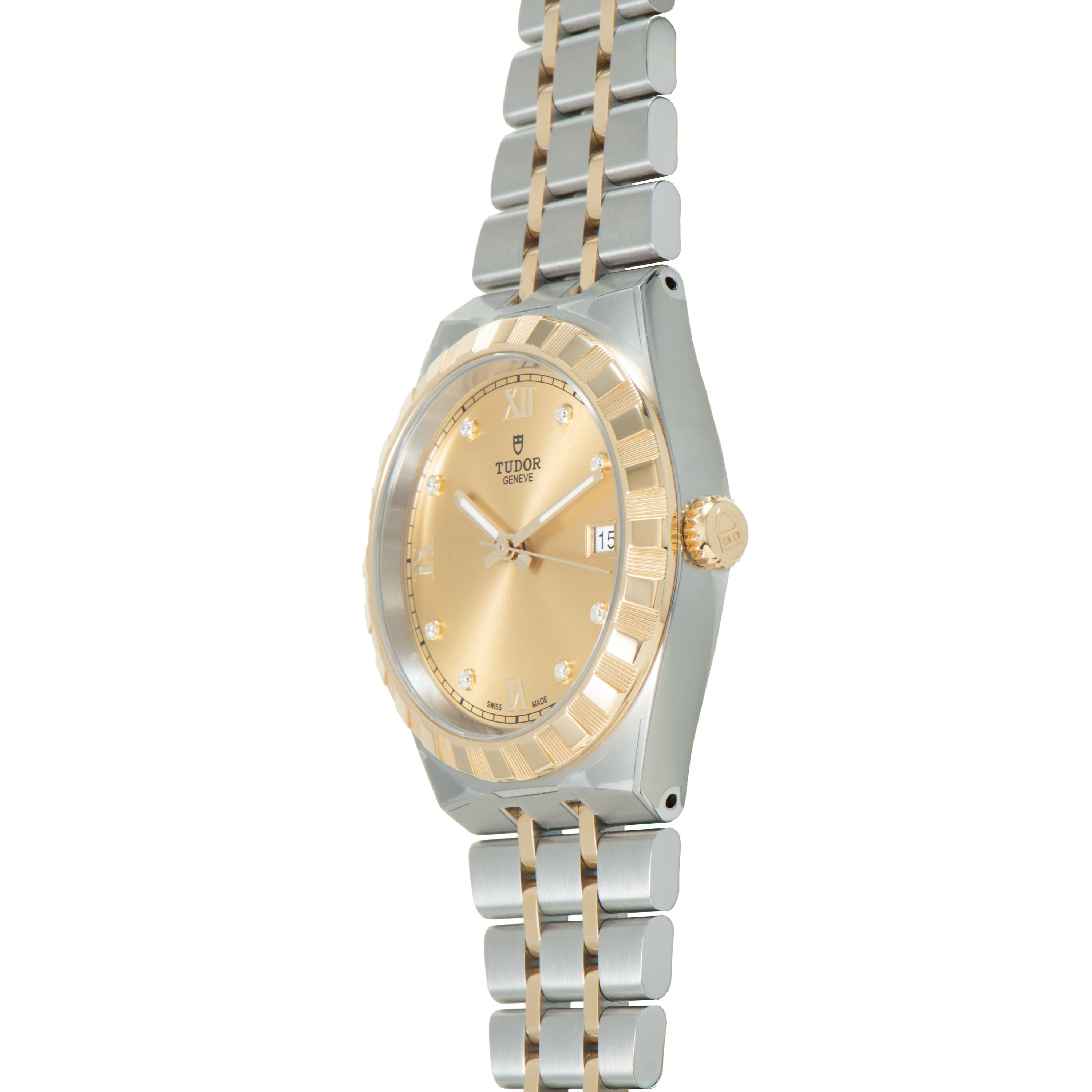 Royal | 38mm, Steel & Gold, Champagne Dial
