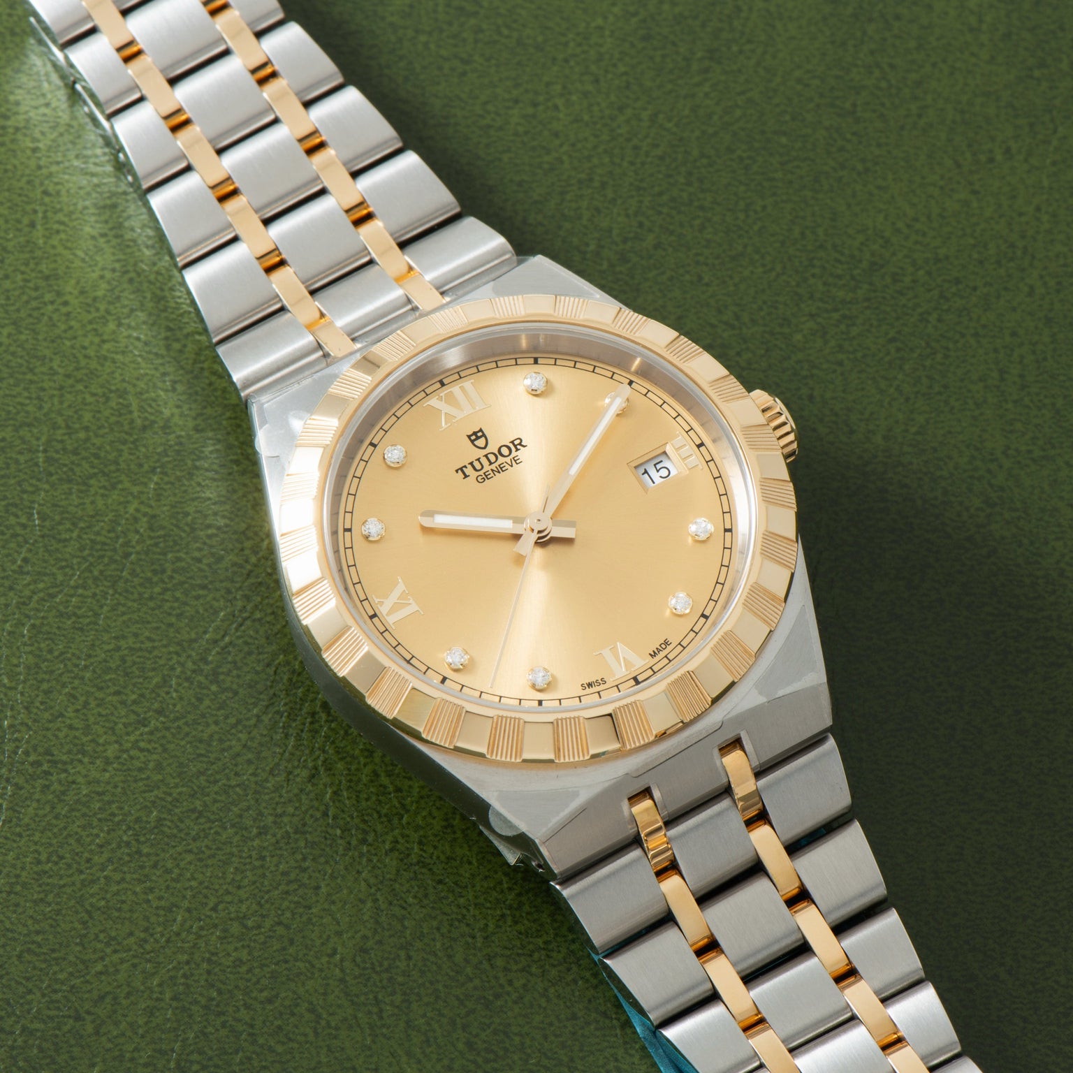 Royal | 38mm, Steel & Gold, Champagne Dial