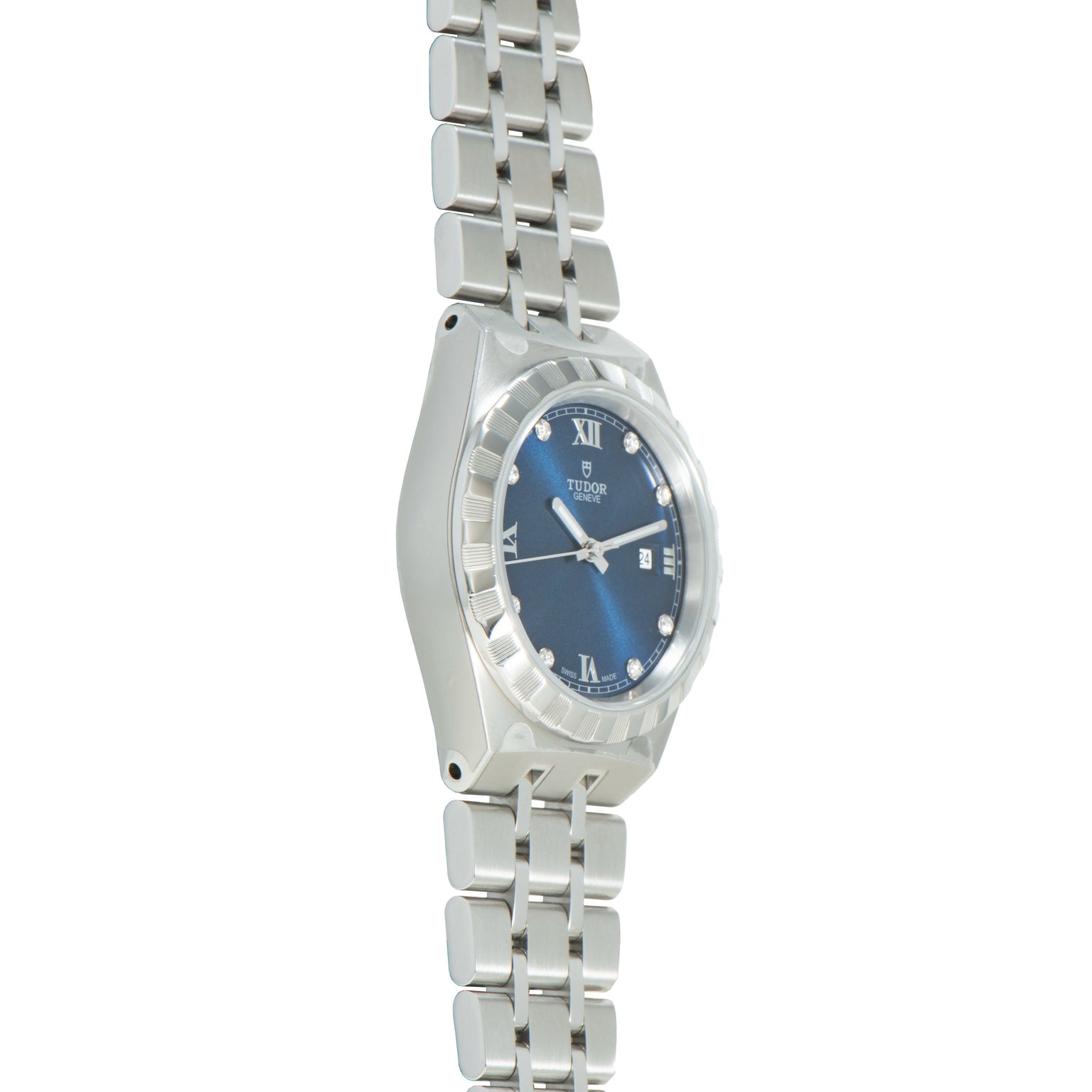 Royal | 28mm, Steel, Blue Dial