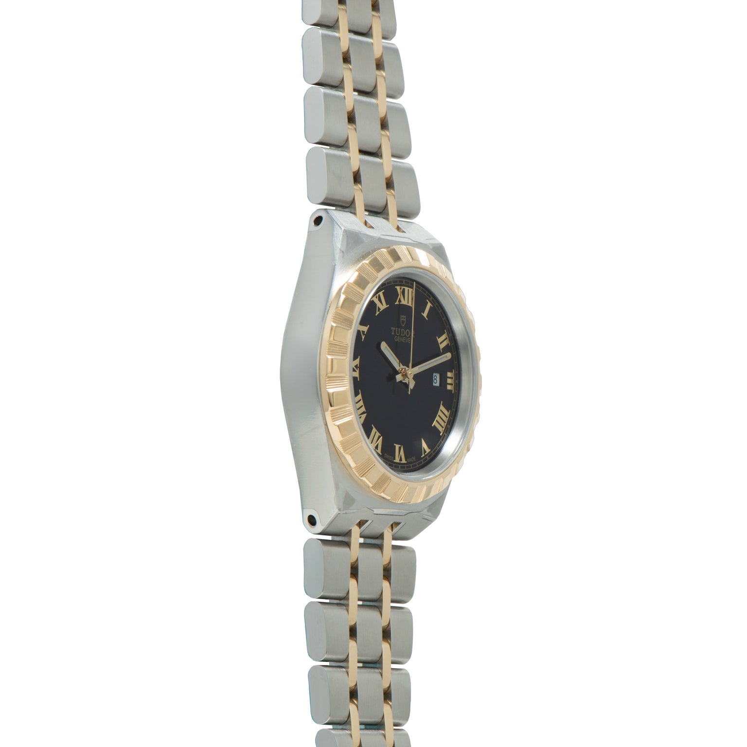 Royal | 28mm, Steel & Gold, Black Dial