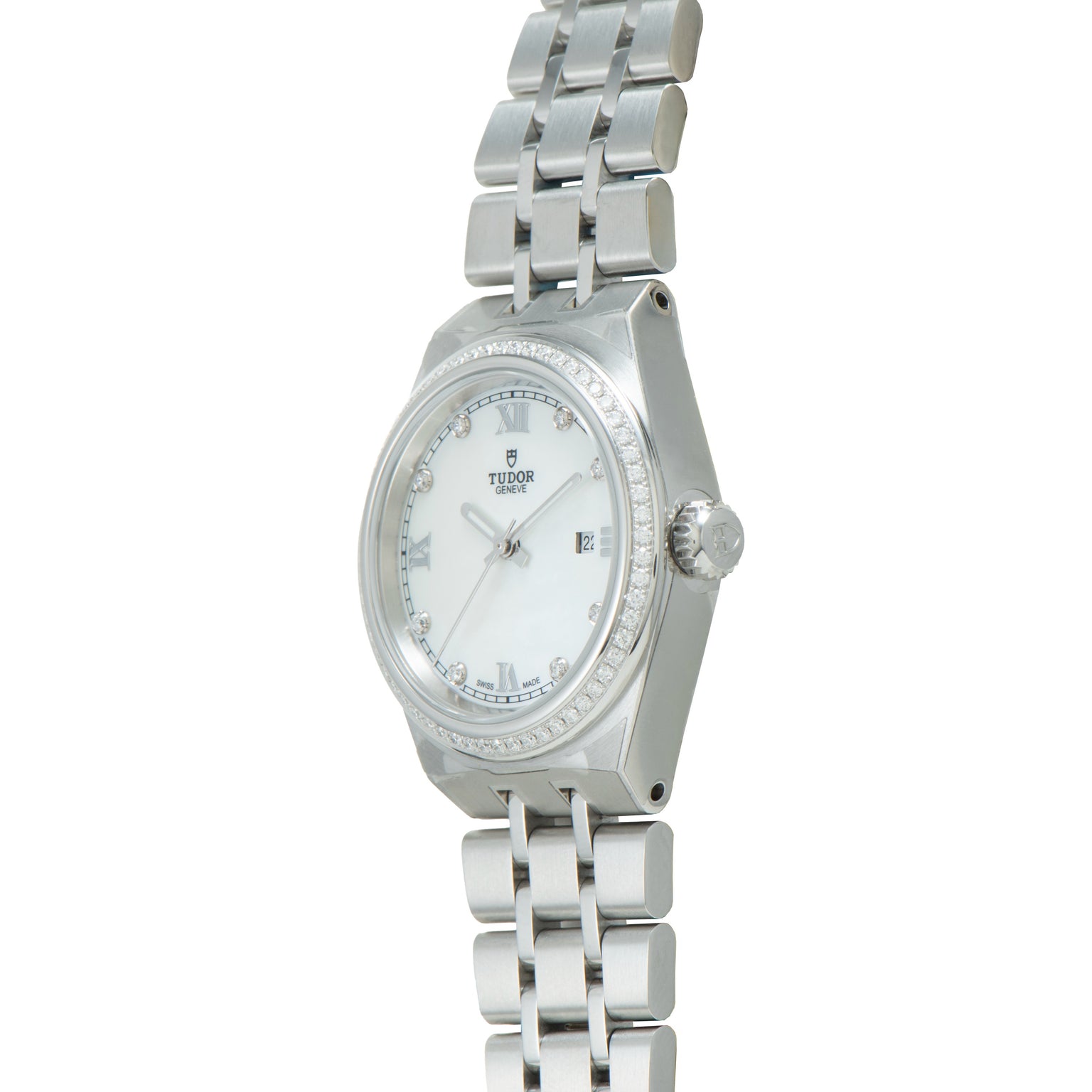 Royal | 28mm, Steel, White Dial