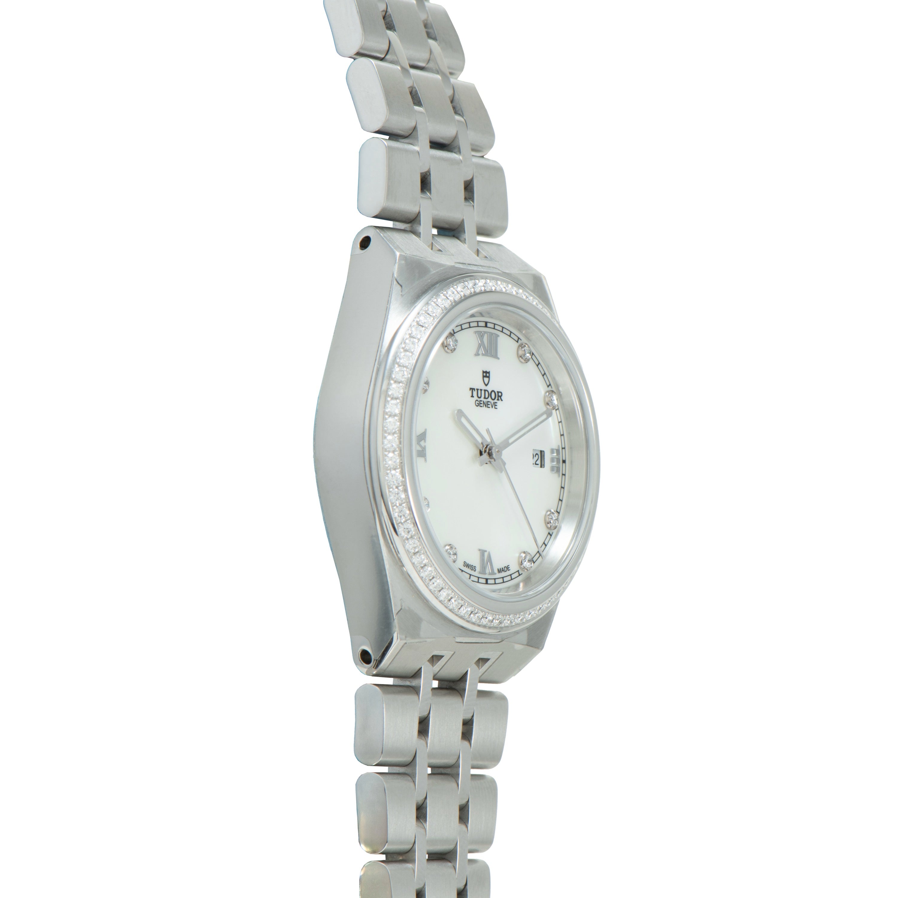 Royal | 28mm, Steel, White Dial