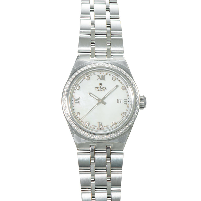 Royal | 28mm, Steel, White Dial