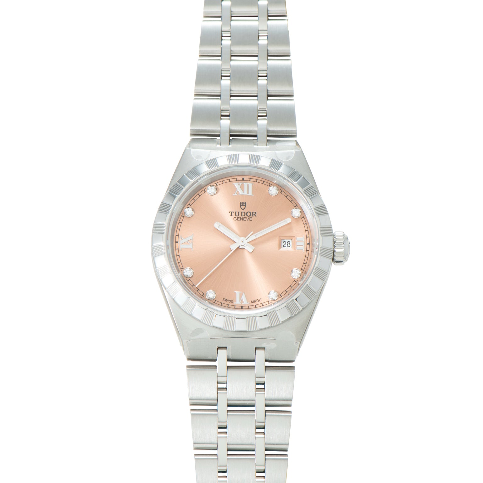 Royal | 28mm, Steel, Pink Dial