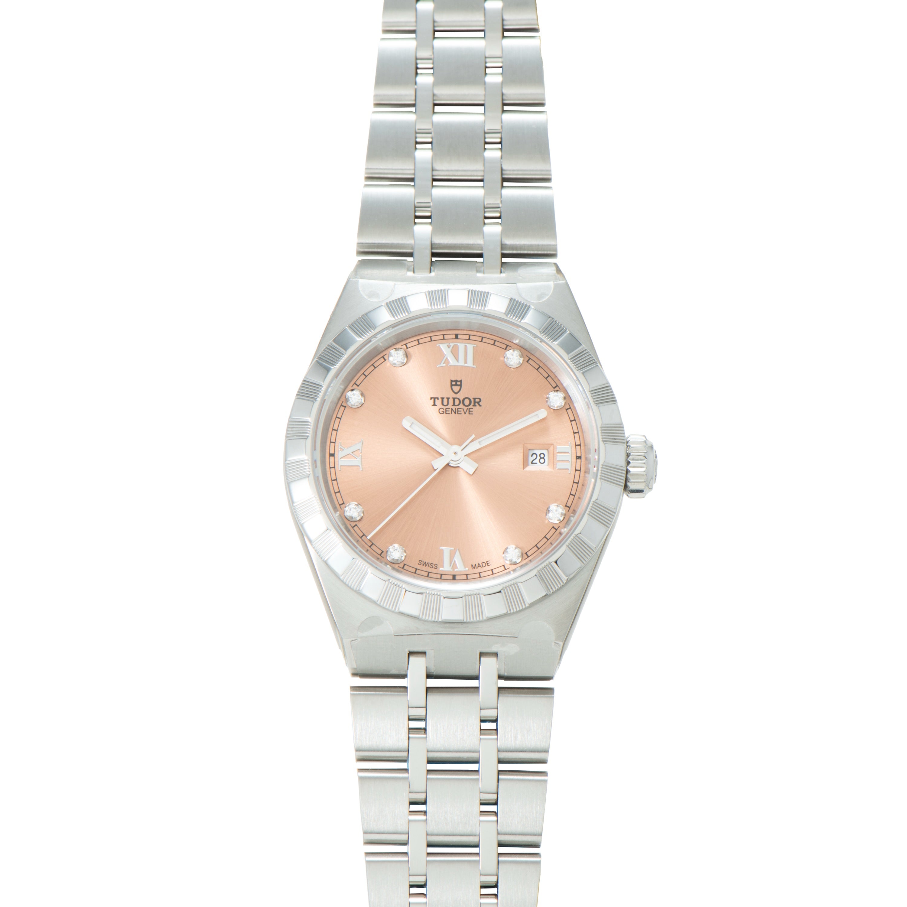 Royal | 28mm, Steel, Pink Dial