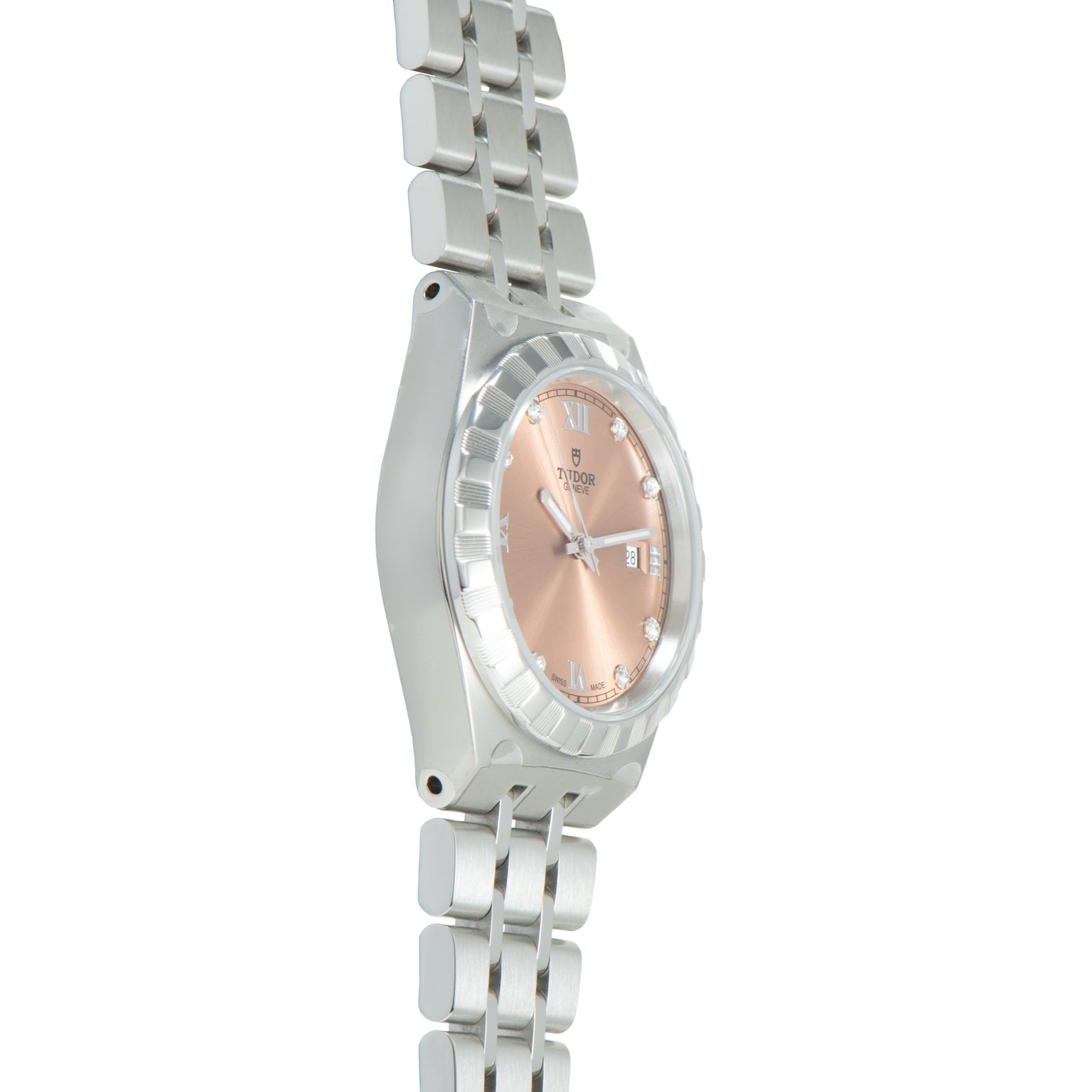 Royal | 28mm, Steel, Pink Dial