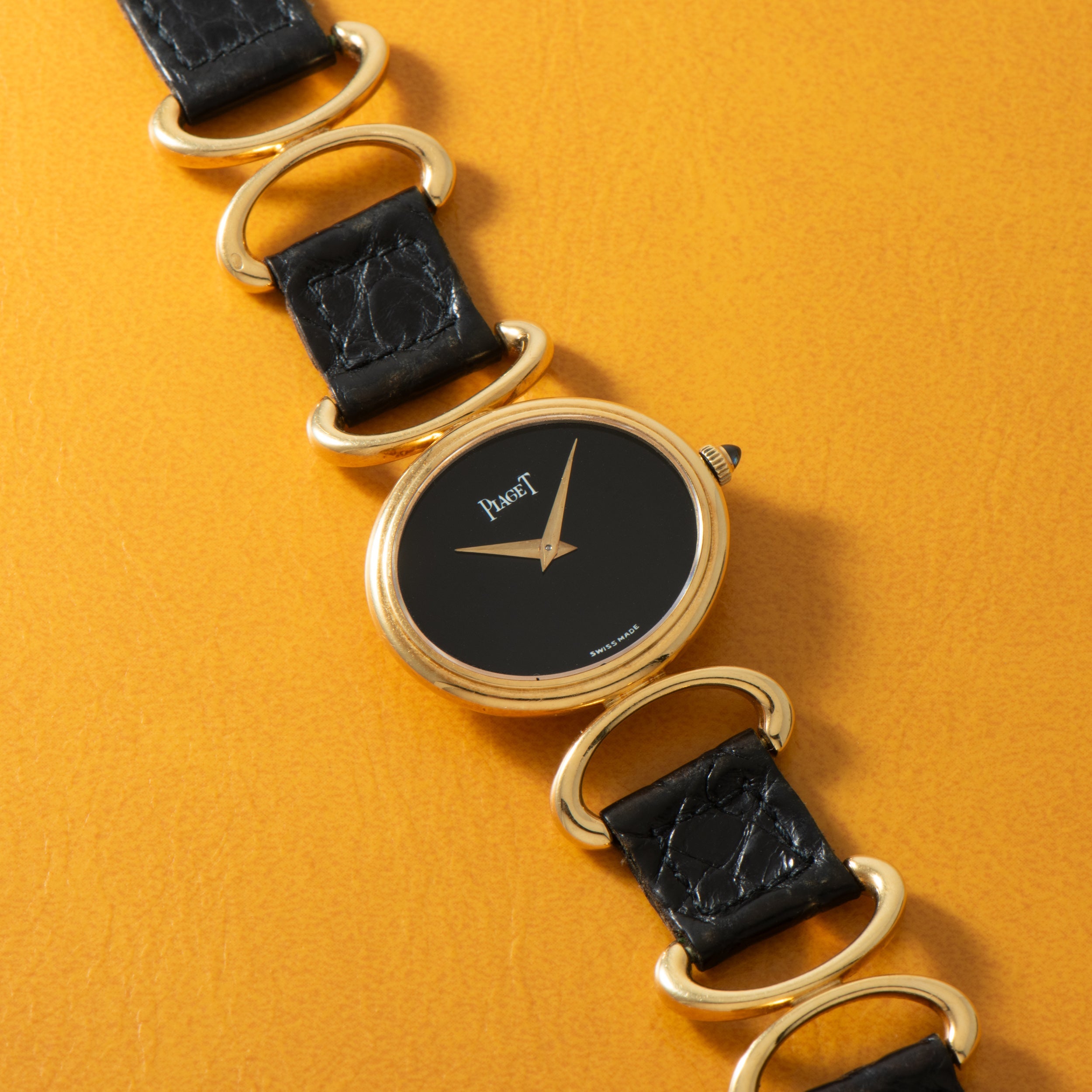 Piaget Oval Onyx 'Belt' Dress Watch