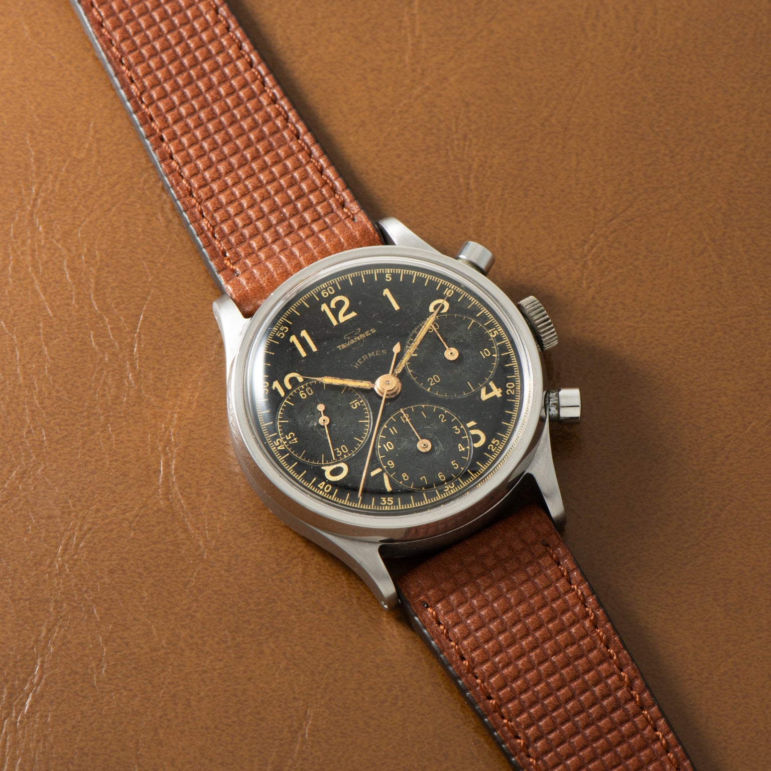 Tavannes Hermès Triple Register Chronograph