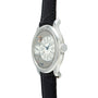 F.P. Journe Chronomètre Optimum with white dial, subsidiary seconds, black leather strap, and silver case.