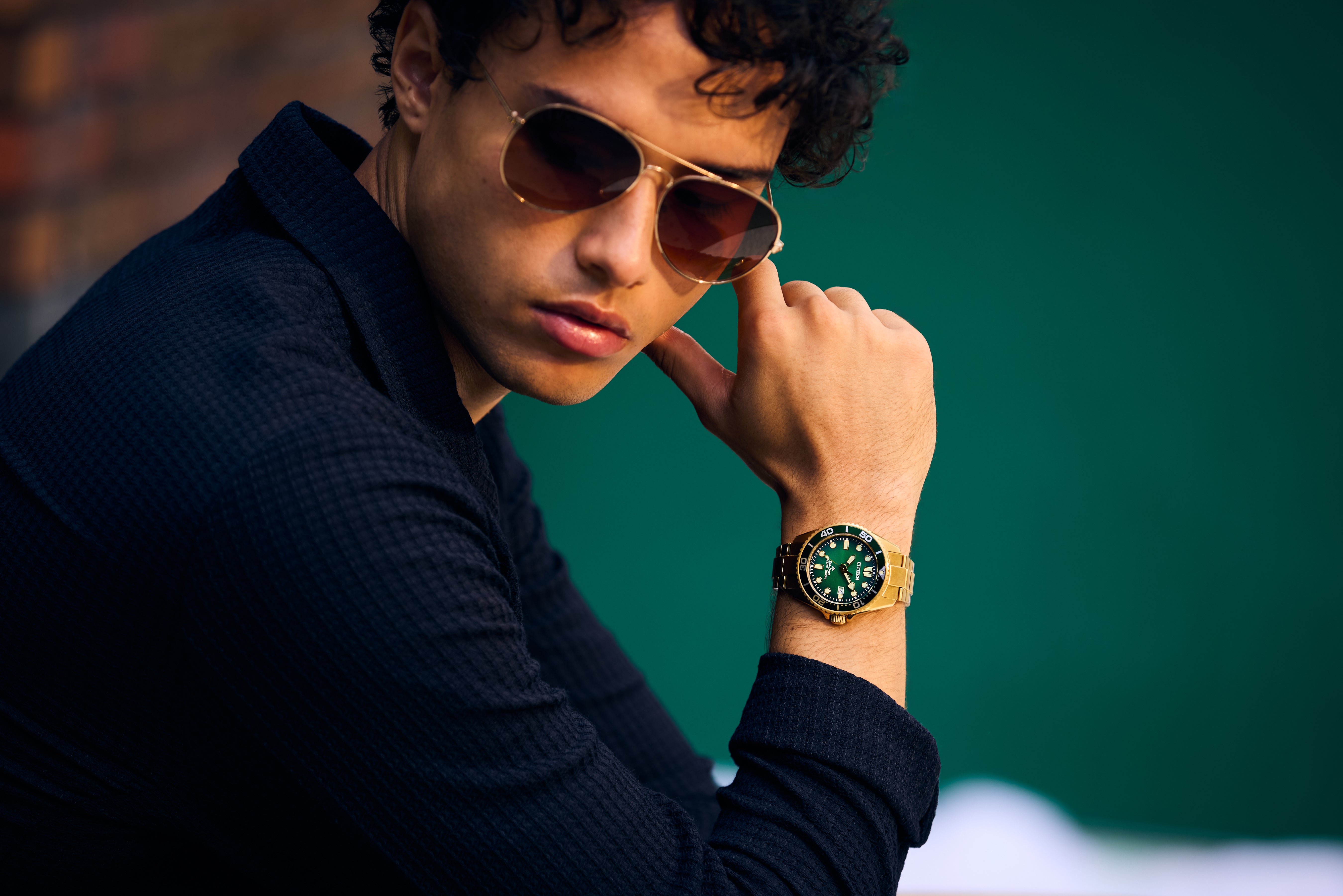 Citizen Dive 3 41mm Steel Two-Tone Steel & PVD Yellow Gold Green Dial