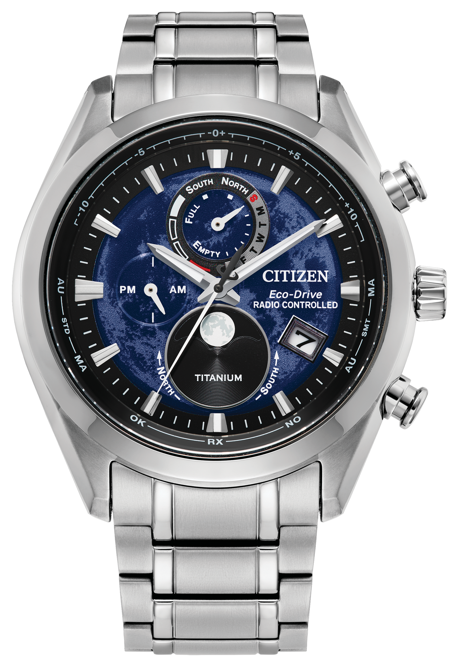Citizen Tsuki-yomi A-T Steel 43 mm Eco Drive