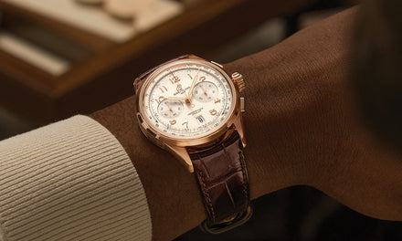 Breitling Chronograph Premier watch close up on a wrist