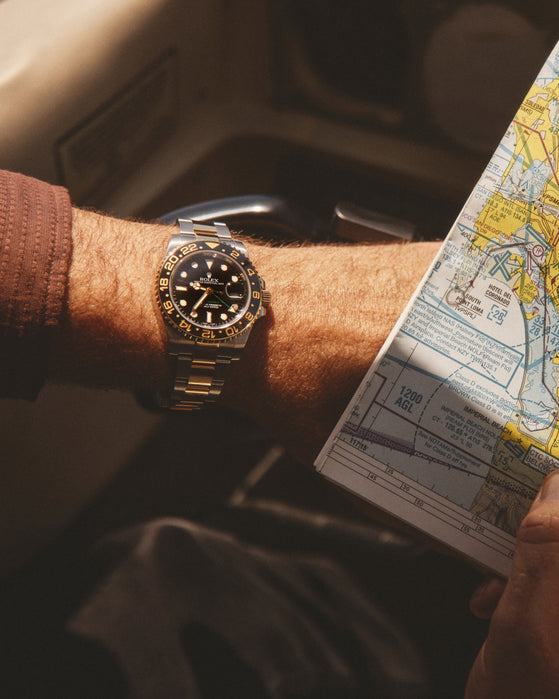Rolex Certified Pre-Owned watch on pilot 