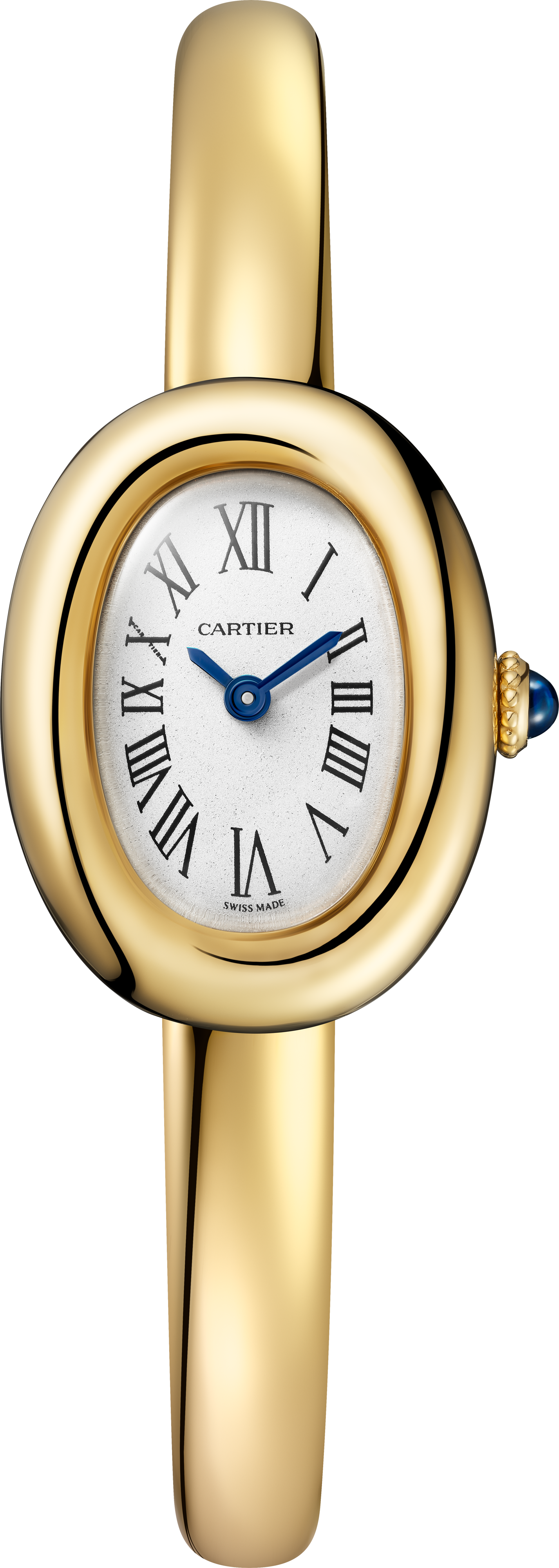 Cartier Baignoire Mini Model WGBA0078 front on white background