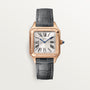 Santos-dumont Small Model | Quartz Movement, Rose Gold, Leather