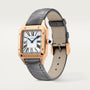 Santos-dumont Small Model | Quartz Movement, Rose Gold, Leather