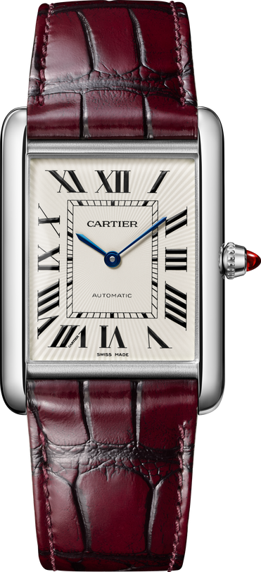 Tank Louis | 28mm, Burgundy Semi-matte Alligator Leather Strap