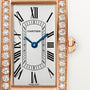 Tank Américaine Small Model | Quartz Movement, Rose Gold, Diamonds, Leather