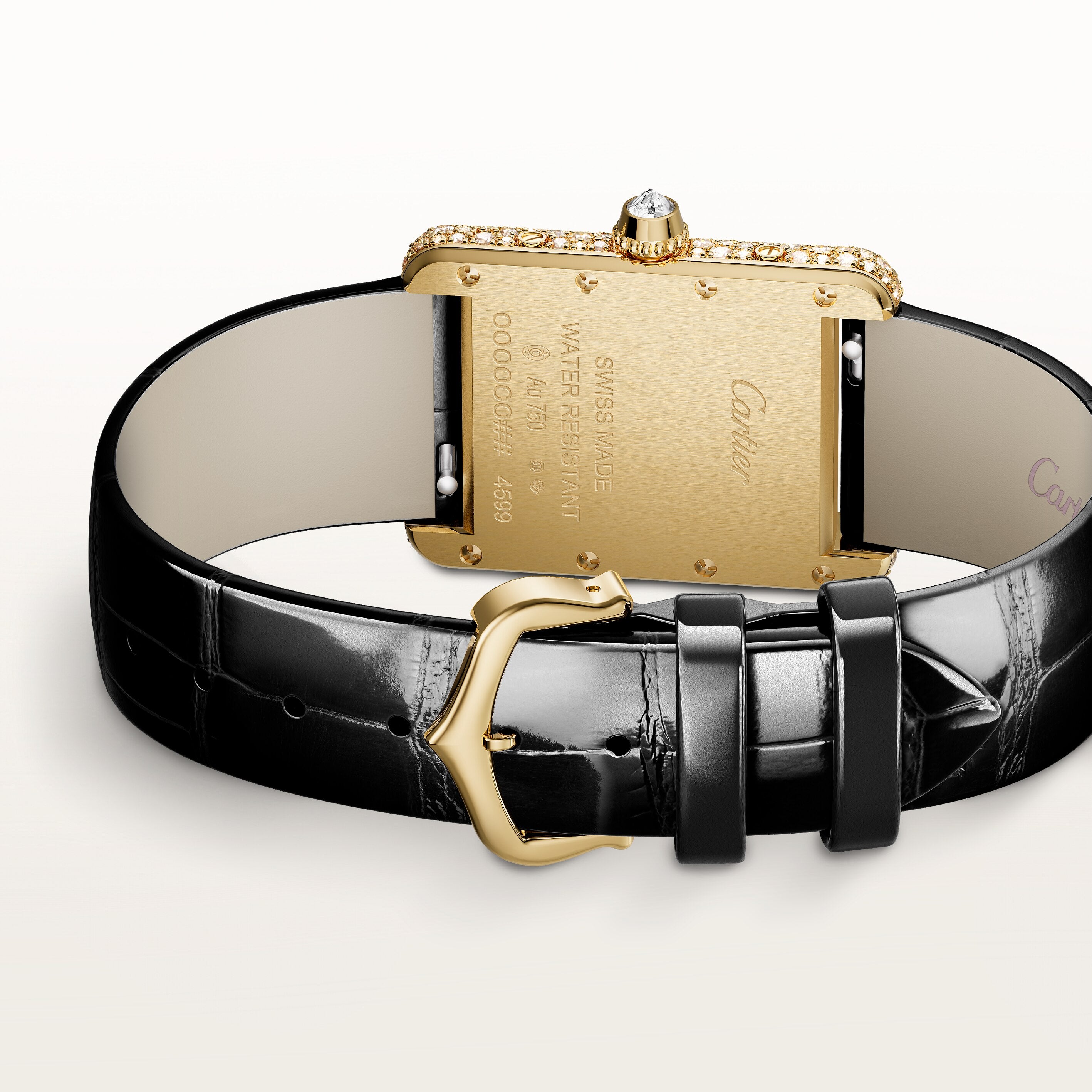 Tank Louis Small Model | 22mm, 18K Yellow Gold, Alligator Leather Stra