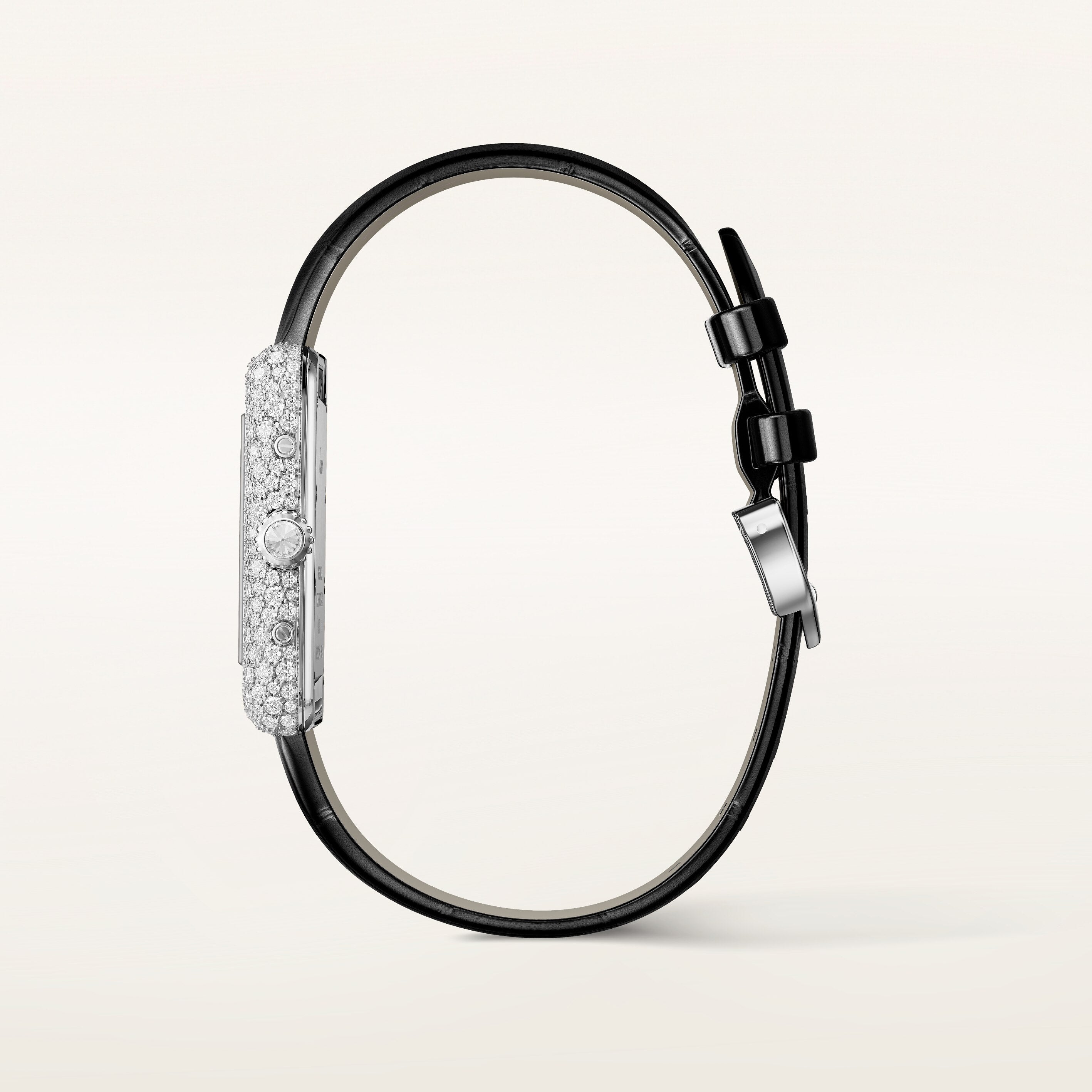 Tank Louis Small Model | 22mm, 18K White Gold, Alligator Leather Strap