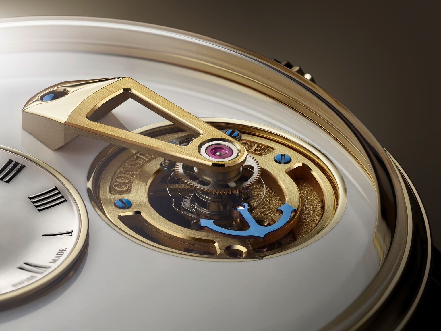 Constant Force Tourbillon 11 Yellow Gold Tourbillon Close Up