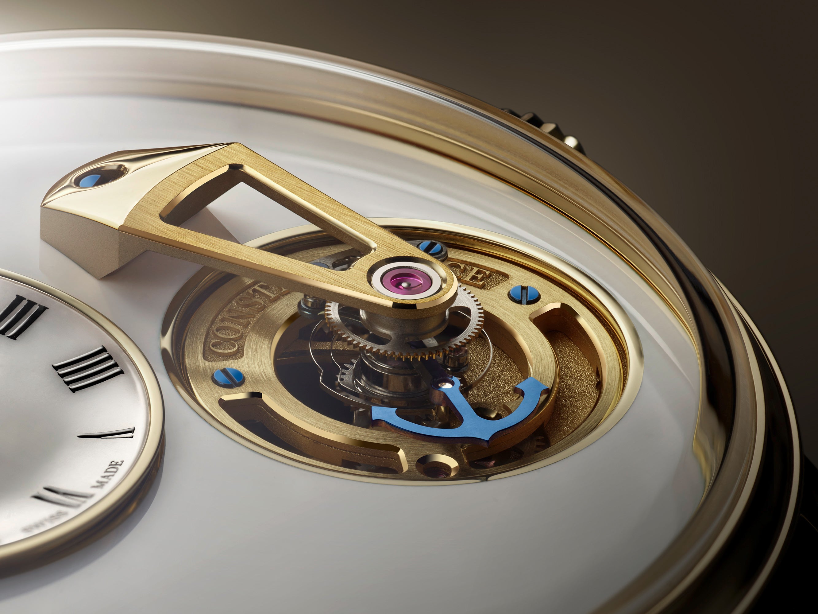 Constant Force Tourbillon 11 Yellow Gold Tourbillon Close Up