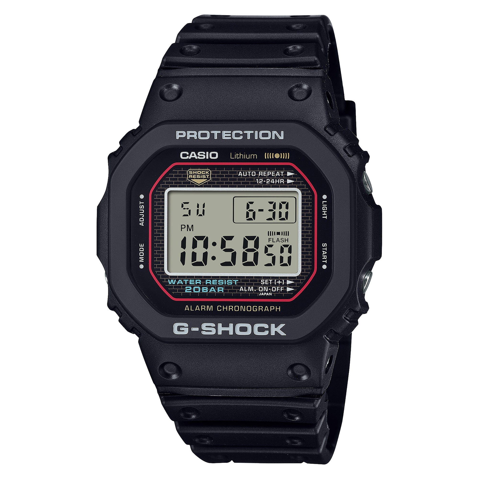 時計 DW-5000R-1AJF G-Shock DW-5000R-1A Quartz Icon Steel / Resin Black 48.5mm