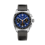 Multichron Sport | 41mm, Steel Case, Black Leather Strap