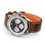 Multichron Sport | 41mm, Steel Case, Brown Leather Strap
