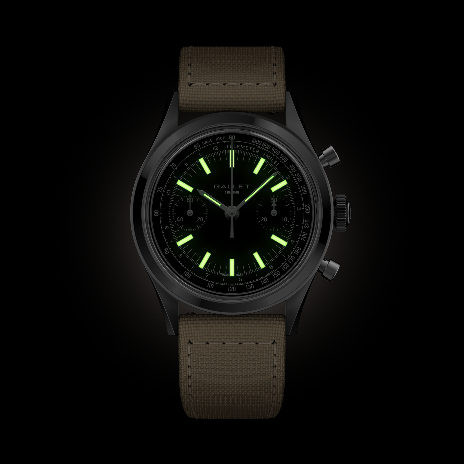 Tribute | 38mm, Steel Case, Beige Fabric Strap