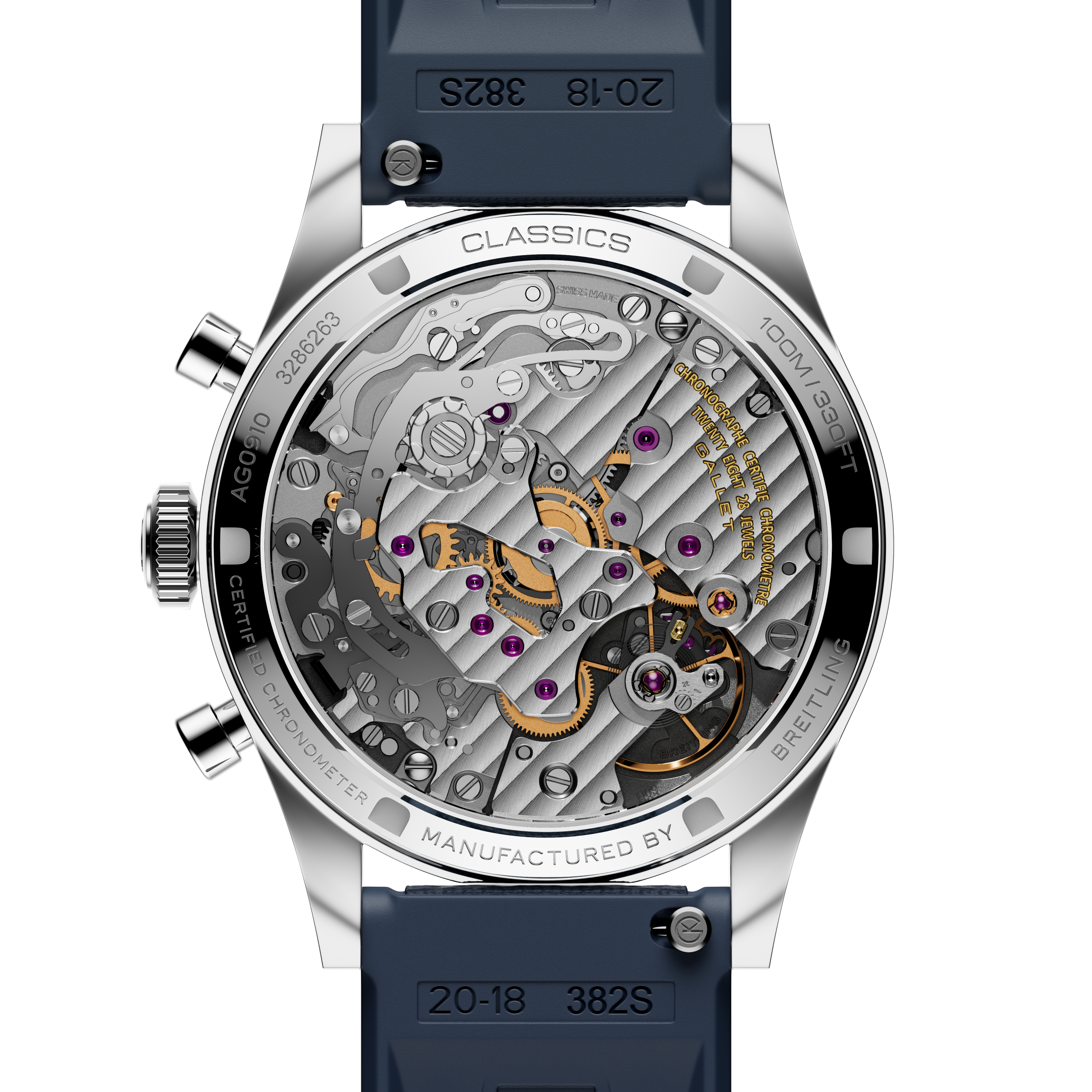 Tribute Yachting | 38mm, Steel Case, Blue Rubber Strap