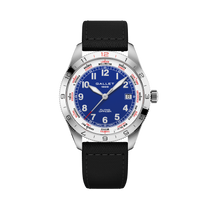 Flying Officer | 40mm, Steel Case, Black Fabric Strap