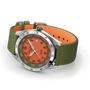 Flying Officer | 40mm, Steel Case, Green Fabric Strap