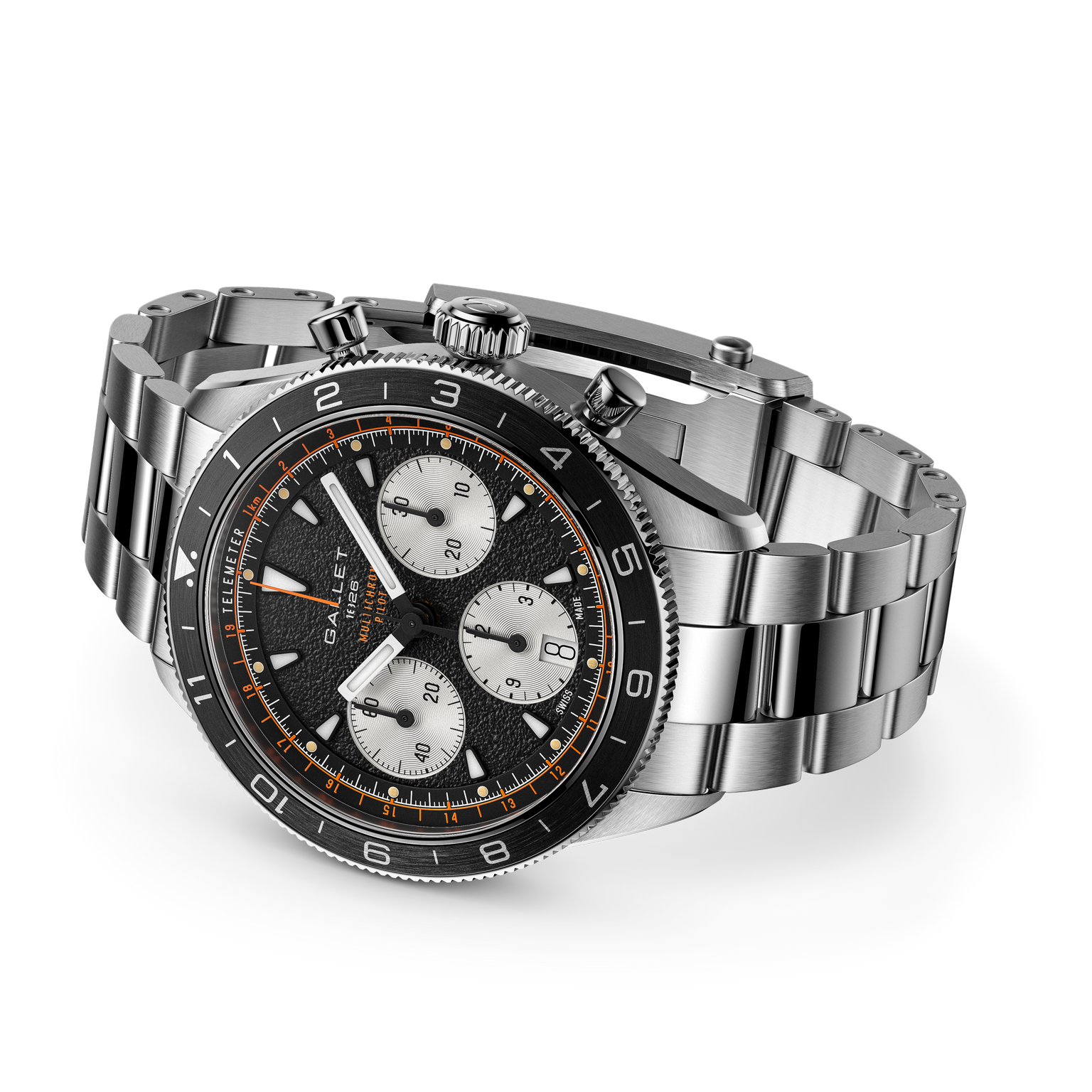 Multichron Pilot | 42mm, Steel Case, Steel Strap
