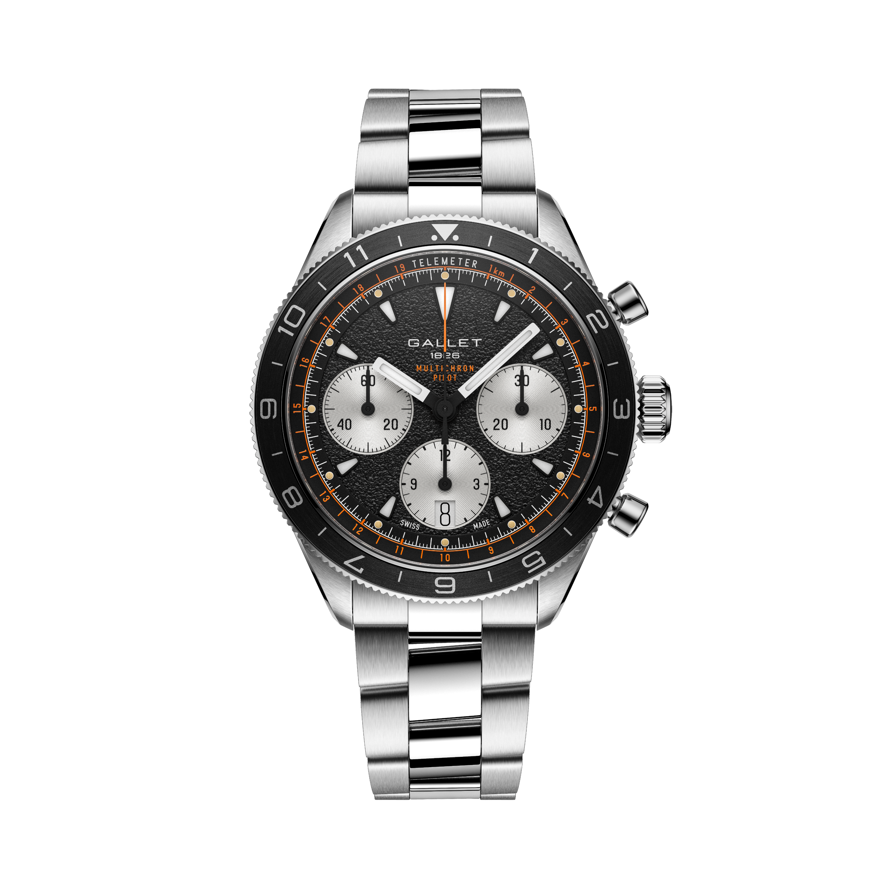 Multichron Pilot | 42mm, Steel Case, Steel Strap