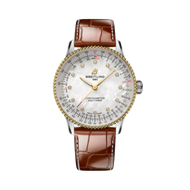 Navitimer 36 | White MOP Dial, Brown Alligator Strap