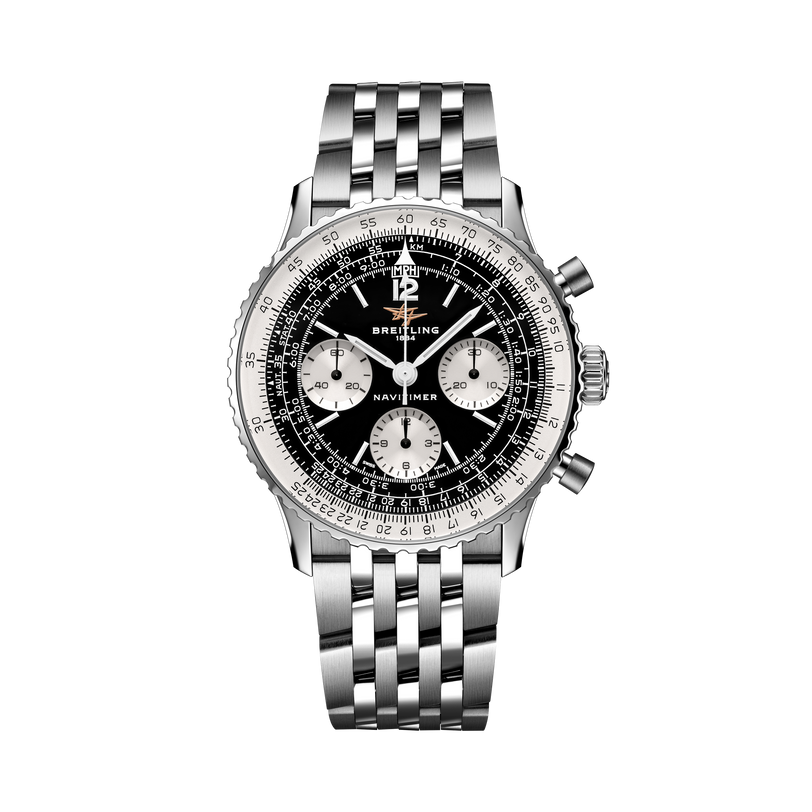 Navitimer B09 Chronograph 41 | Stainless Steel Case, Black Panda Dial