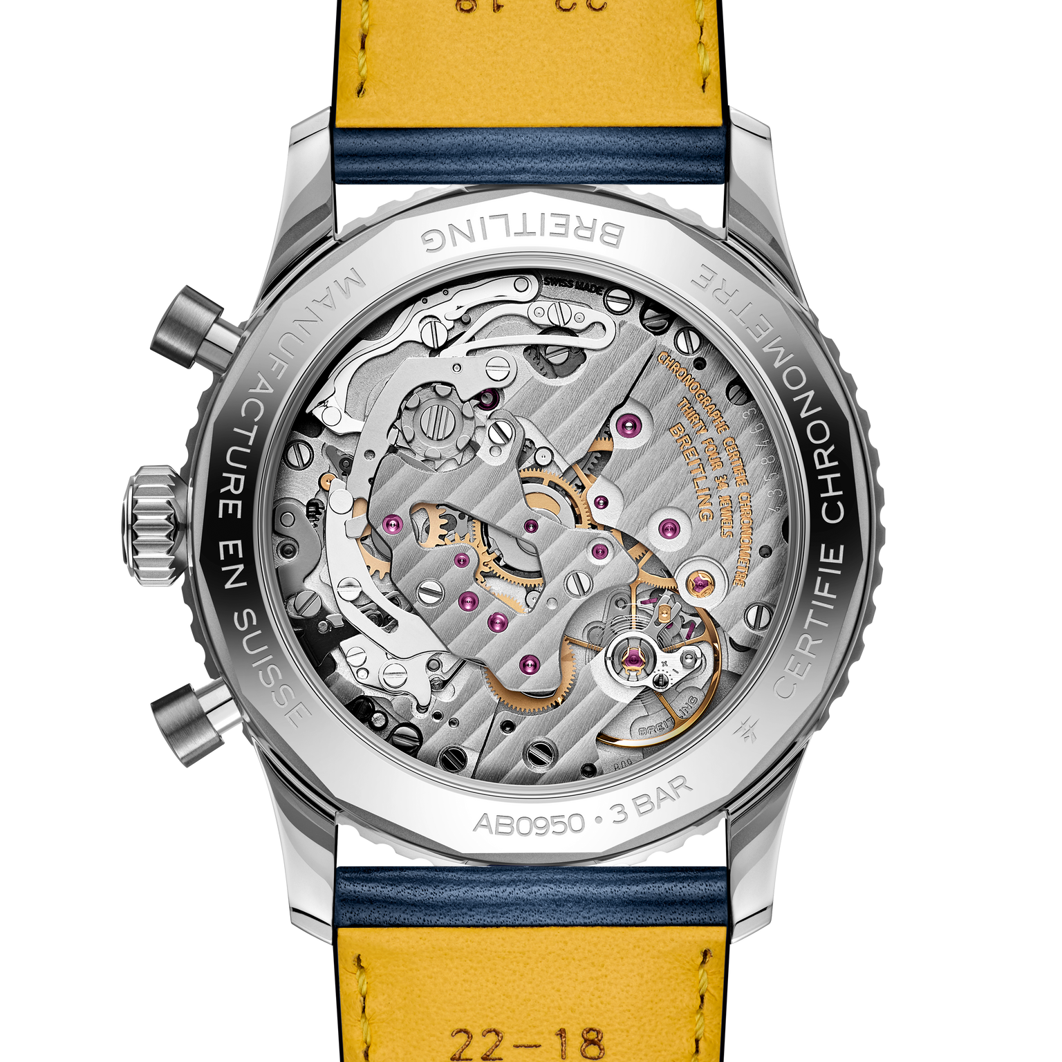 Navitimer B09 Chronograph 41 | Blue Panda Dial, Blue Calfskin Leather Strap