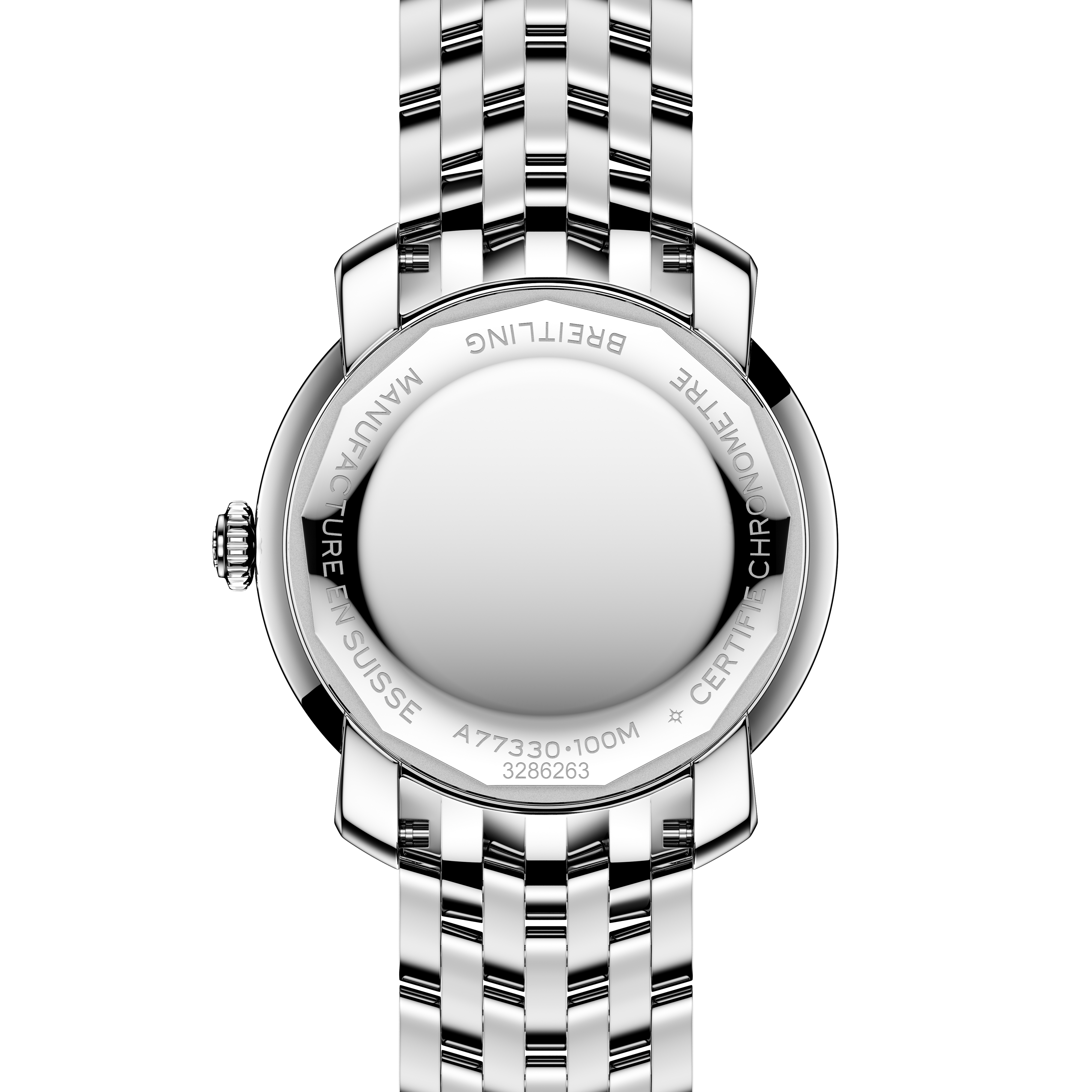 Back face of steel Breitling Lady Premier 36
