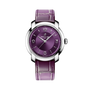 Front face of Breitling Lady Premier 36 with purple strap