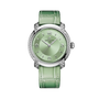 Front face of Breitling Lady Premier 36 with green strap