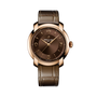 Front face of Breitling Lady Premier 36 with brown strap